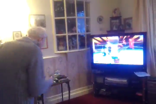할아버지의 wii 게임