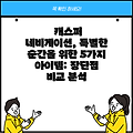 캐스퍼 네비게이션, 특별한 순간을 위한 5가지 아이템: 장단점 비교 분석