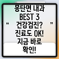 무안군 몽탄면 인근 내과 추천 BEST 3: 건강검진부터 진료까지