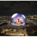 메이플스토리 크리스마스 기념 광고 라스베가스 돔형 건축물 스티어에 일주일 간 상영된다