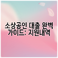 소상공인 대출 완벽 가이드: 지원내역