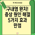 구내염 완치! 증상, 원인, 효과적인 치료법 5가지