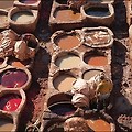 고대도시 모로코 페즈 가죽 염색장의 다양한 색의 향연을 만나다