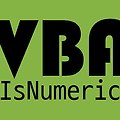 VBA 입력된 값이 숫자인지 확인하는 IsNumeric 함수