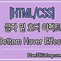 CSS〃글자 밑 호버 이펙트 (Bottom Border Hover Effect)