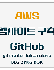 AWS 이용해서 웹사이트 만들기 - GitHub을 이용한 배포 - Git 설치 토큰 Clone