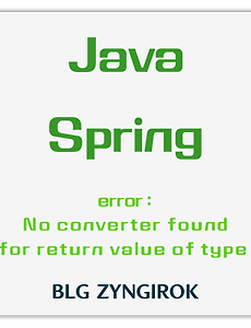 Java | Spring boot | 오류 No converter found for return value of type