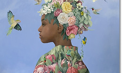 엘리스 맥도날드(Elise Macdonald)의 그림 '꽃과 나무잎으로 장식된 여인들'