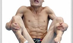 상하이 세계수영선수권대회의 다이빙 장면 순간포착