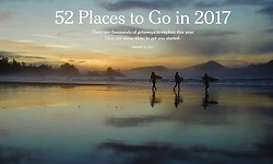 뉴욕타임즈가 선정한 '2017년  꼭 가봐야 할 여행지 52곳