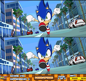 틀린그림찾기 Sonic X Speed Spotter 2