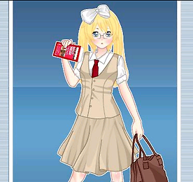 아니메 스쿨걸 드레스업 (Anime School Girl Dress Up)