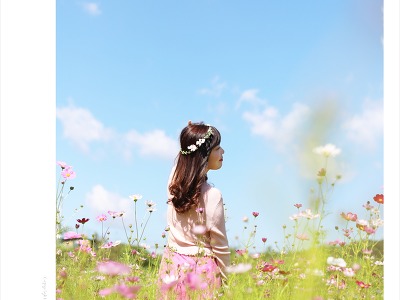 파주 율곡습지공원 코스모스 꽃밭 인물사진