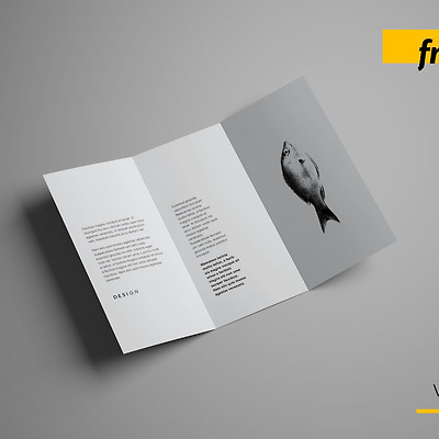 Free Advanced Trifold Brochure Mockup – 7 Angles