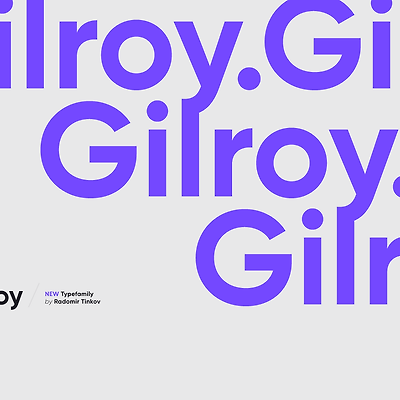 [영문유료폰트] 디자이너라면 알아야할 폰트 : Gilroy Typeface