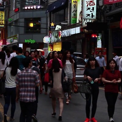 [클립영상 소스] 강남 길거리 모습 영상