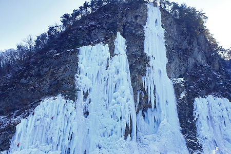 동양최대의 빙벽 판대 아이스파크