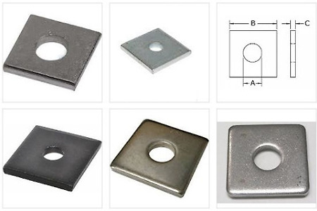 사각와샤/사각와셔(Square Washer) 규격표 KS/JIS 규격집