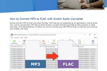 MP3를 FLAC으로 변환하기