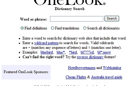 OneLook Dictionary Search