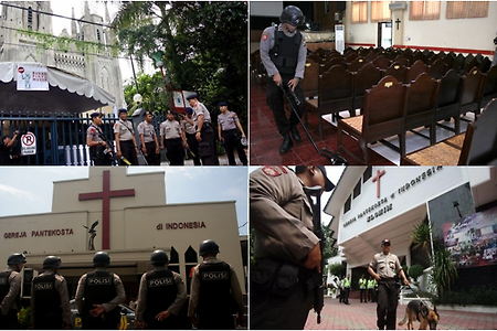 인도네시아 부활절에 경찰이 많은 이유?