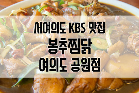 서여의도 KBS 맛집 봉추찜닭 여의도공원점 : 탱탱한 사각 당면과 매콤한 양념의 하모니!!!