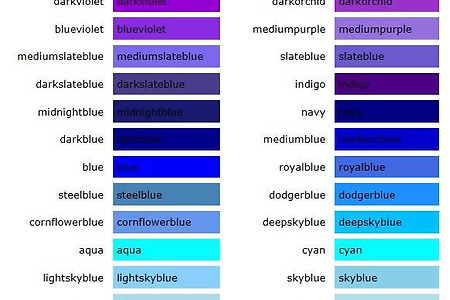영어로 색을 표현하는 명칭들