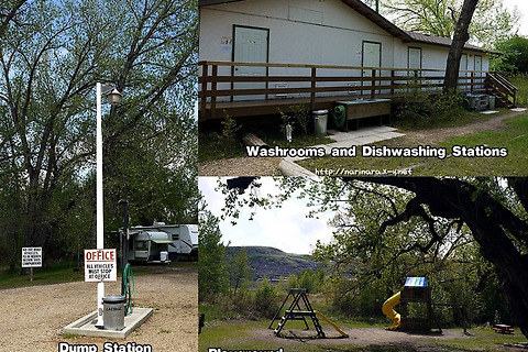 [Alberta/Drumheller]  Kokopeilli Kampground - Suspension Bridge