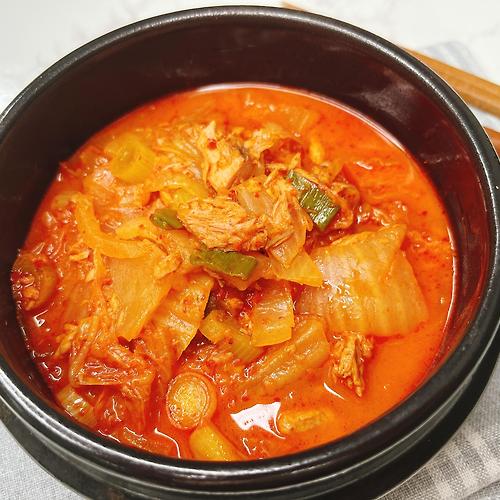 김치찌개 레시피, 간단하게 끓인 참치김치찌개^^