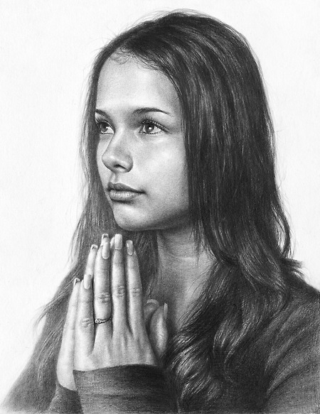 [인물·인체소묘 / 과정작] 기도하는 여성