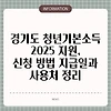 경기도 청년기본소득 2025 지원, 신청 방법 지급일과 사용처 정리