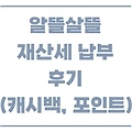 재산세 납부 후기 및 유의점 (타인납부, 일부납부, 포인트 활용, 캐시백 받기 등 총망라)