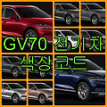 현대자동차 GV70 전기차 색상코드(컬러코드) 확인, 14가지 자동차 붓펜(카페인트) 파는 곳