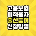 고용보험 미적용자 출산급여 지원 신청방법(150만원 지원)