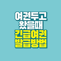 여권 집에 두고 왔을 때 긴급 여권 발급 방법