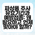 파상풍 주사 유효기간과 예방접종: 왜 필요하고 언제 맞아야 할까?