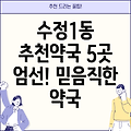 부산 동구 수정1동 추천 약국 5곳