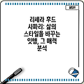 리세라 후드 사파리: 삶의 스타일을 바꾸는 잇템, 그 매력 분석