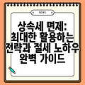 상속세 면제: 최대한 활용하는 전략과 절세 노하우 완벽 가이드