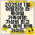 2025년 1월 이탈리아 라 투아일 가족여행: 가성비 최고 숙소 예약 완벽 가이드