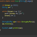 JAVA #11 : 이진법 변환기 만들기 : While, StringBuffer, reverse()