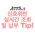 신호위반 실시간 조회 및 납부 Tip!