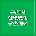 국민은행인터넷뱅킹 공인인증서