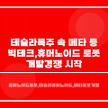 테슬라 독주 속 메타 등 빅테크, 휴머노이드 로봇 개발 경쟁 시작
