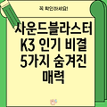 사운드블라스터 K3 인기 비결 분석 숨겨진 매력 5가지