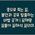 총으로 죽는 꿈, 불안과 공포 탈출하는 비법 공개 | 꿈해몽 꿈풀이 꿈해석 꿈의미