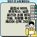 곰집사 600L 루프박스: 넓은 공간과 소음 방지 기능, 차량용 루프 캐리어 선택 가이드