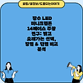 장수 LED 미니크립톤 14베이스 주광 전구: 밝고 오래가는 선택, 장점 & 단점 비교 분석