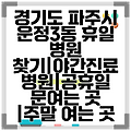 경기도 파주시 운정3동 휴일 병원 찾기|야간진료 병원|공휴일 문여는 곳 |주말 여는 곳