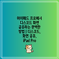 아이패드 프로에서 디스코드 화면 공유하는 완벽한 방법 | 디스코드, 화면 공유, iPad Pro